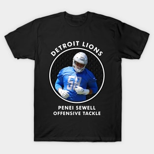 PENEI SEWELL - OT - DETROIT LIONS T-Shirt